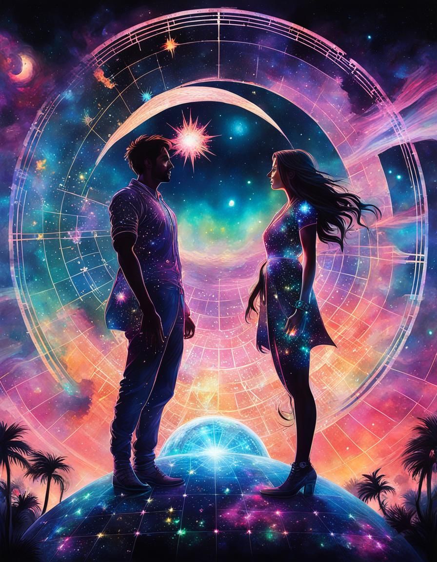 Eldritch Big Bang: Cosmic Neon Star Map