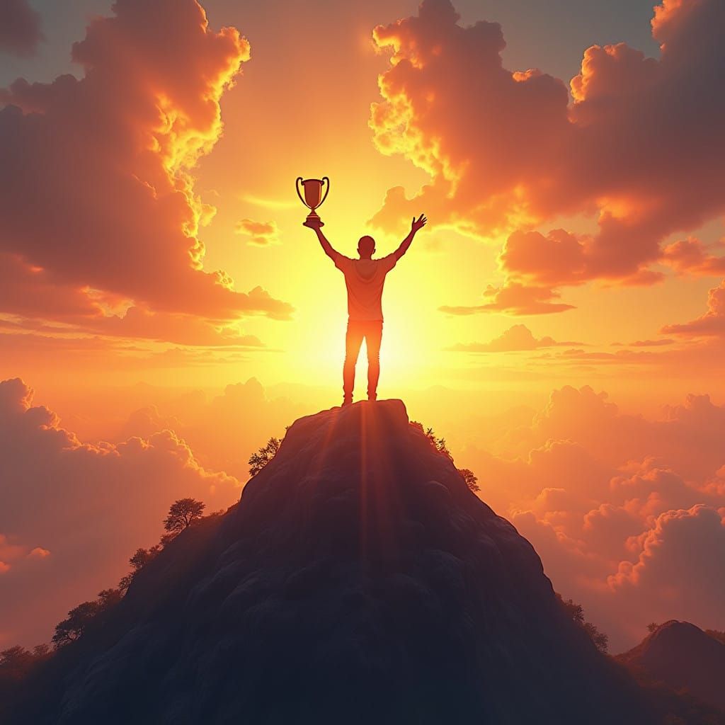 Triumphant Ascension at Sunrise