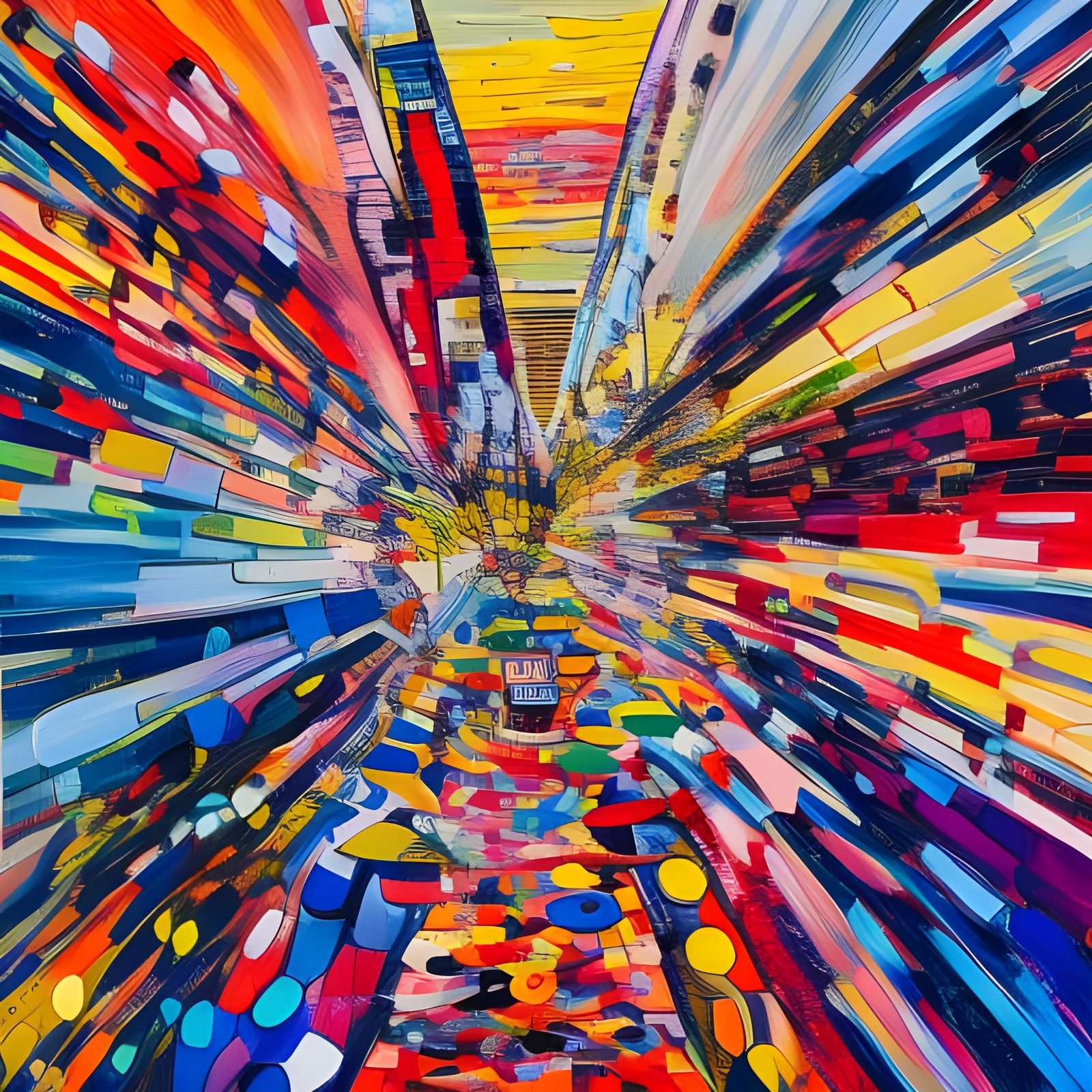New York City in Expressionist Oil Painting