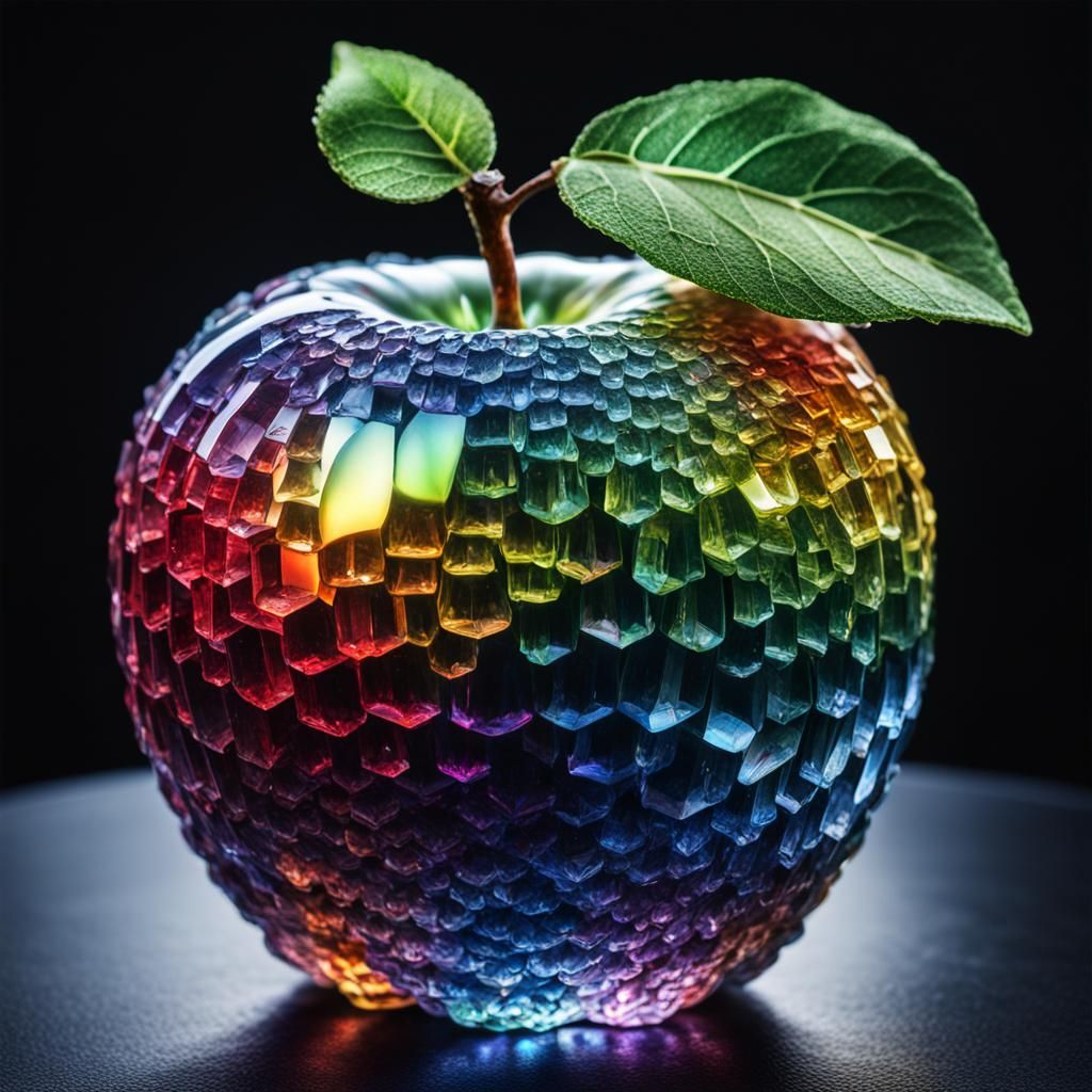 Multi-Colored Crystal Apple