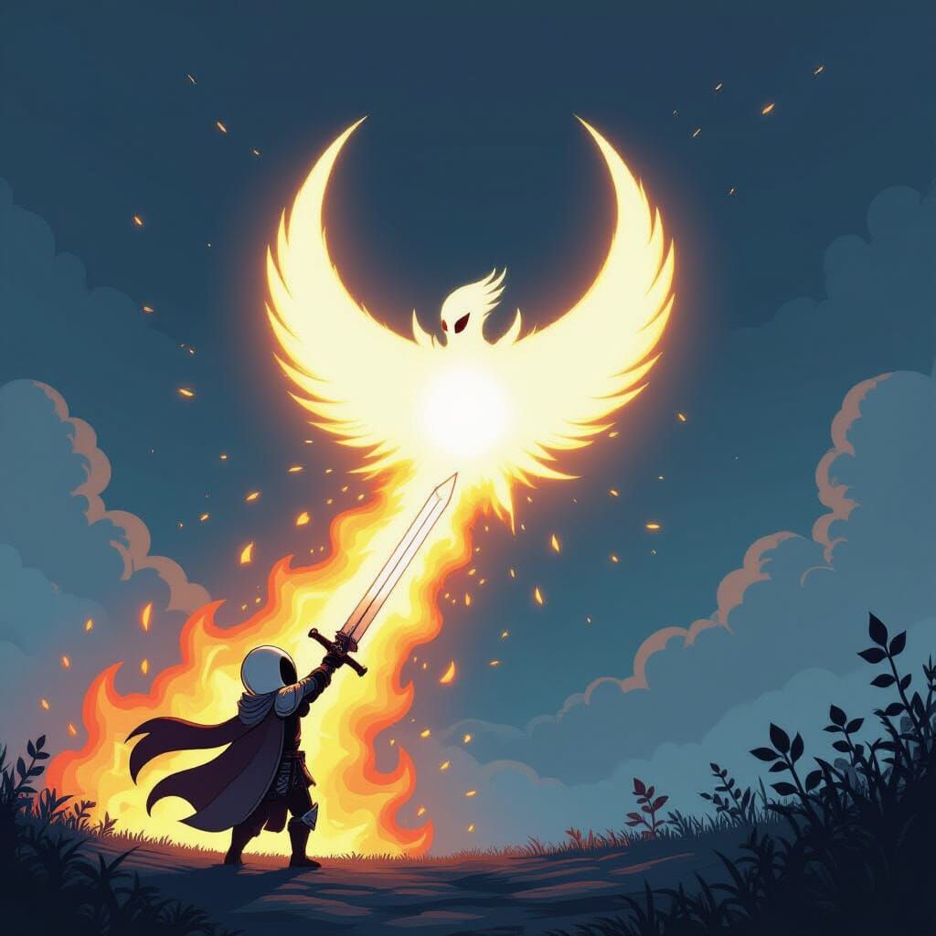 Hollow Knight Defeats Radiance in Epic Sky Battle