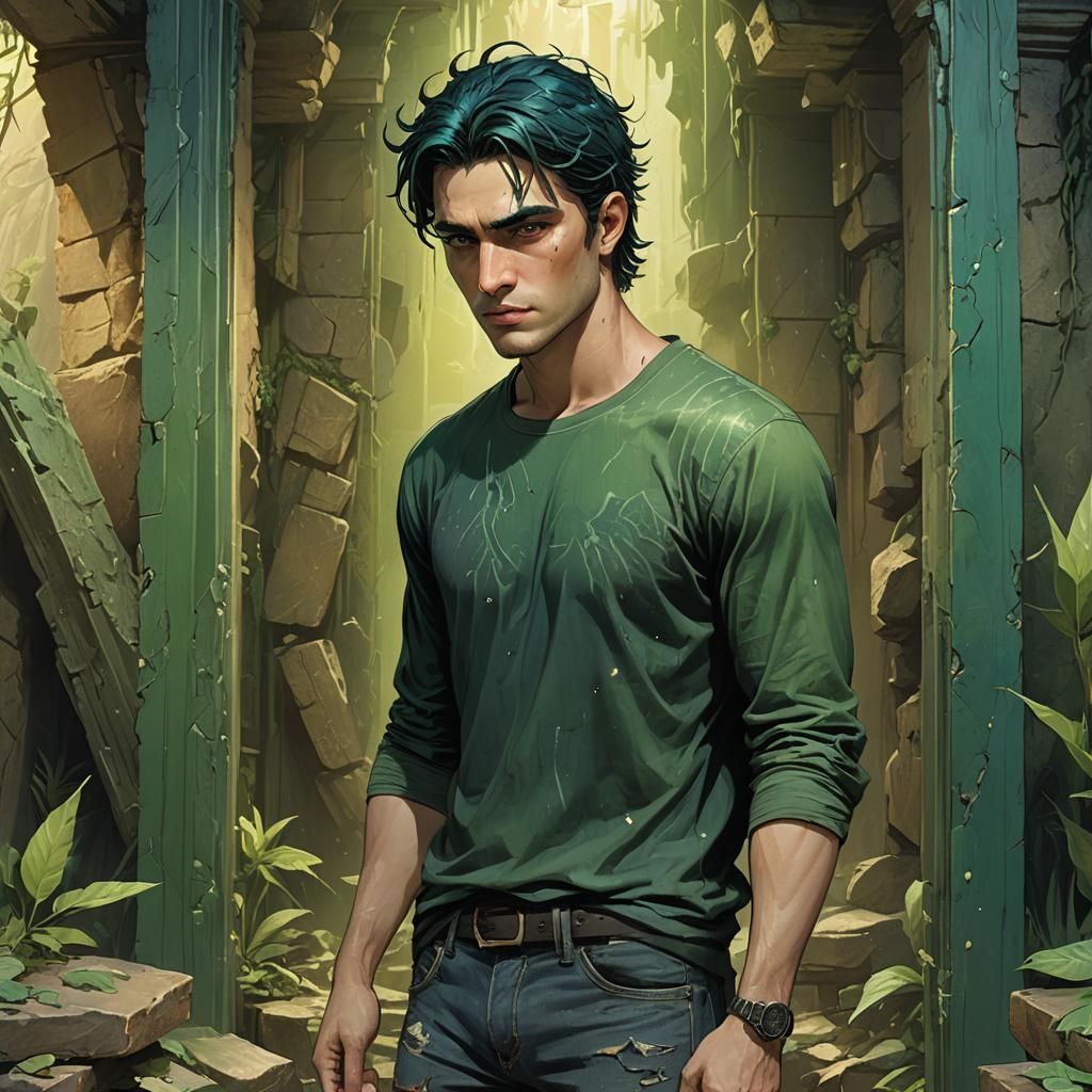 Mystical Grecian Transman in Fantasy Art Style