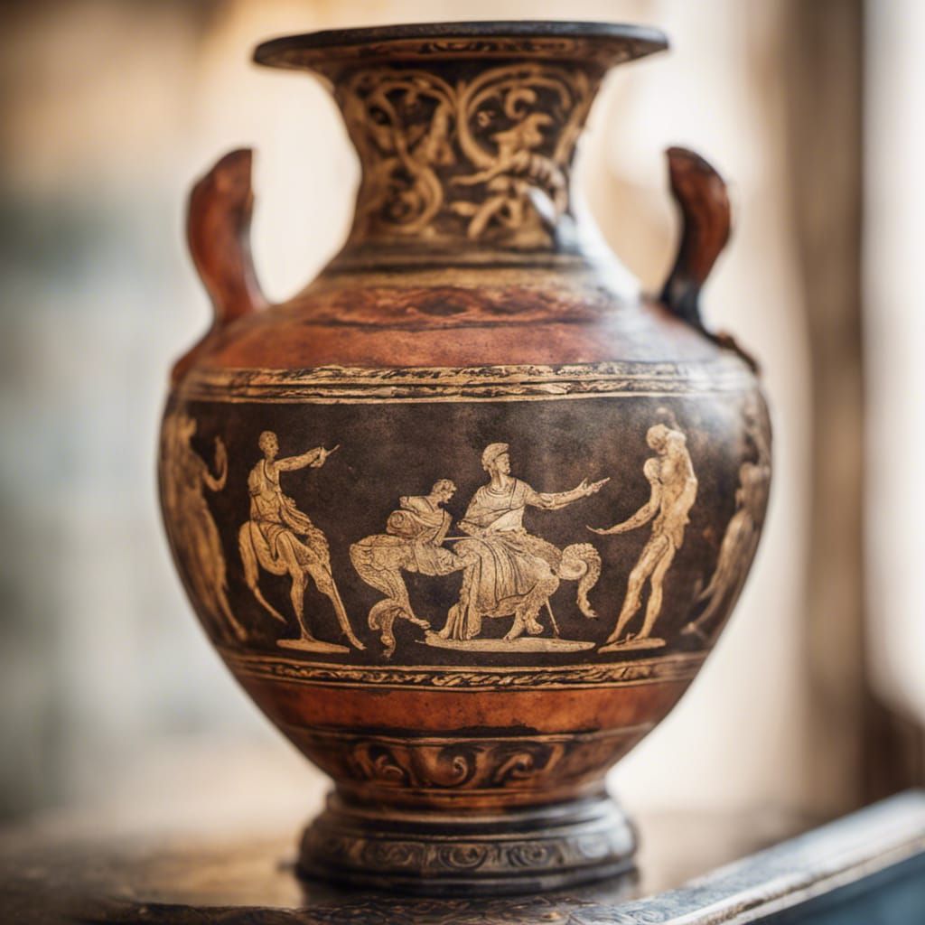 Greek Antique Vase with Tank Image
