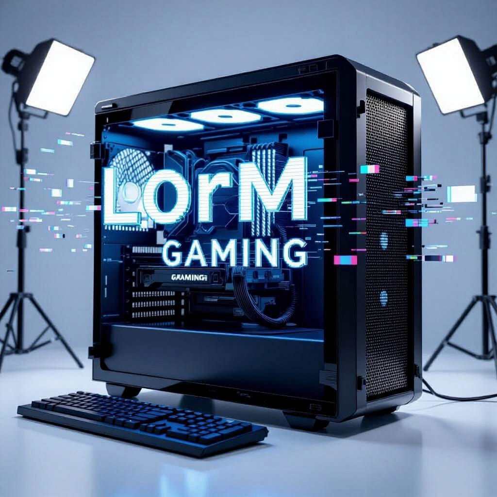 Hyper-Realistic Black & White Gaming PC, 8K Masterpiece