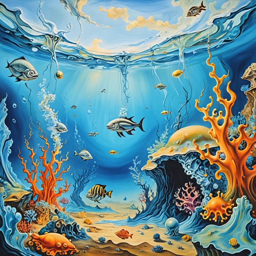 Surreal Underwater Sealife Inspired by Salvador Dalí