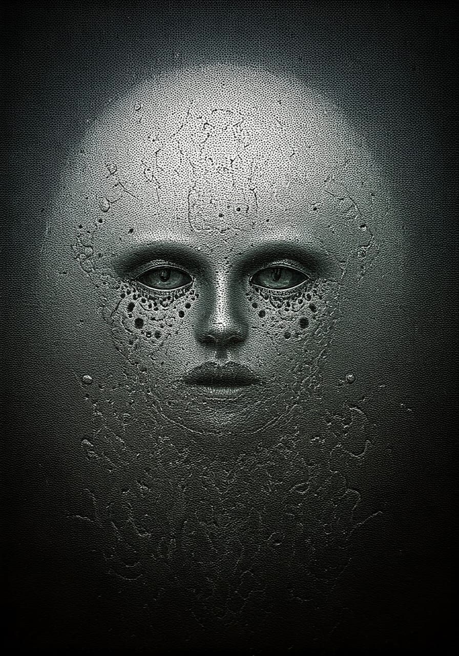 Mottled Silver Living Dome Metic Stare Magic Junk Gothic Rom...