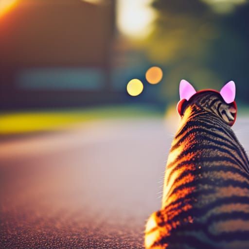 Person with Cat Ears and Tail: Professional Photo