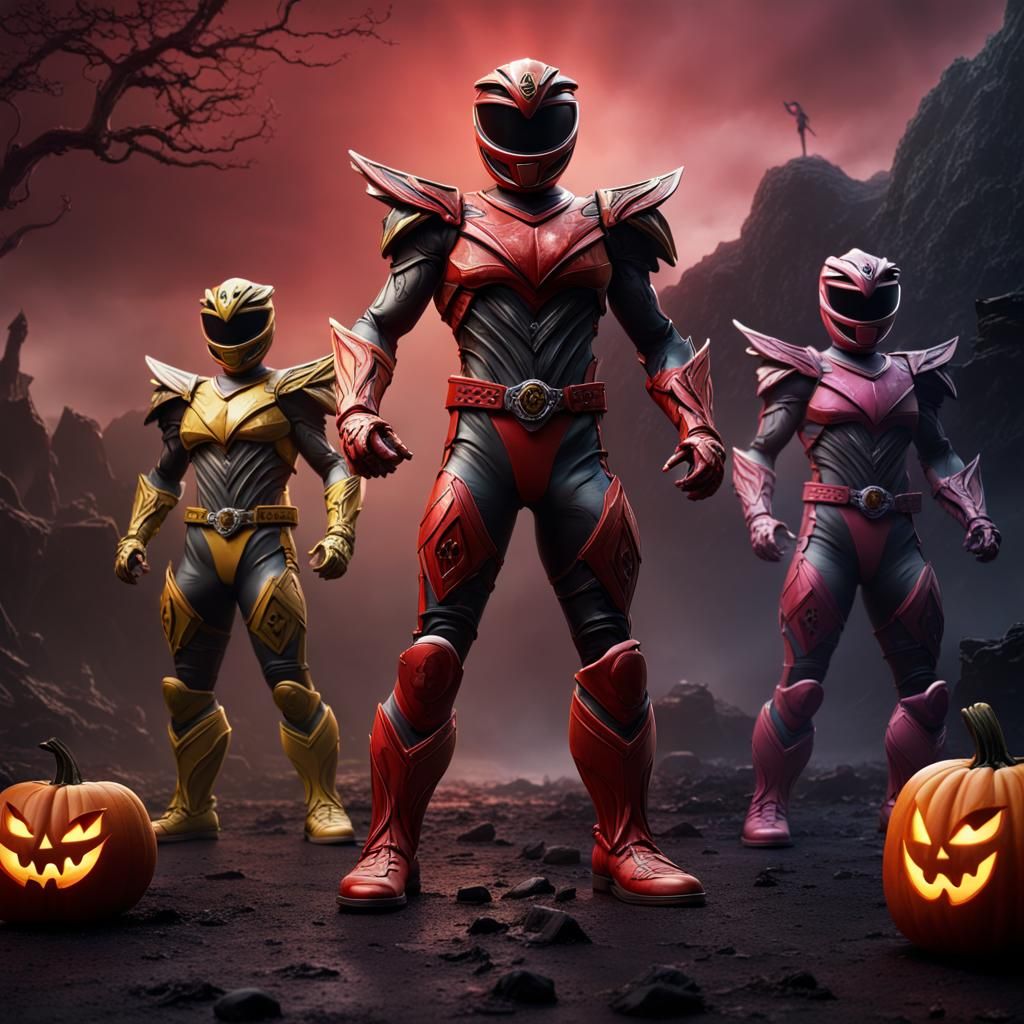Halloween Power Rangers: Detailed Matte Painting