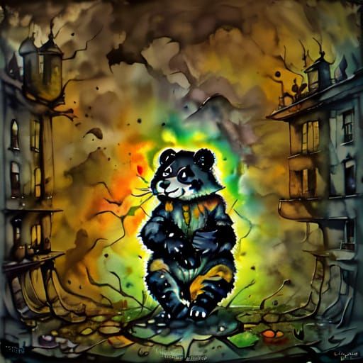 Surreal Dystopian Wasteland with Mutant Creatures