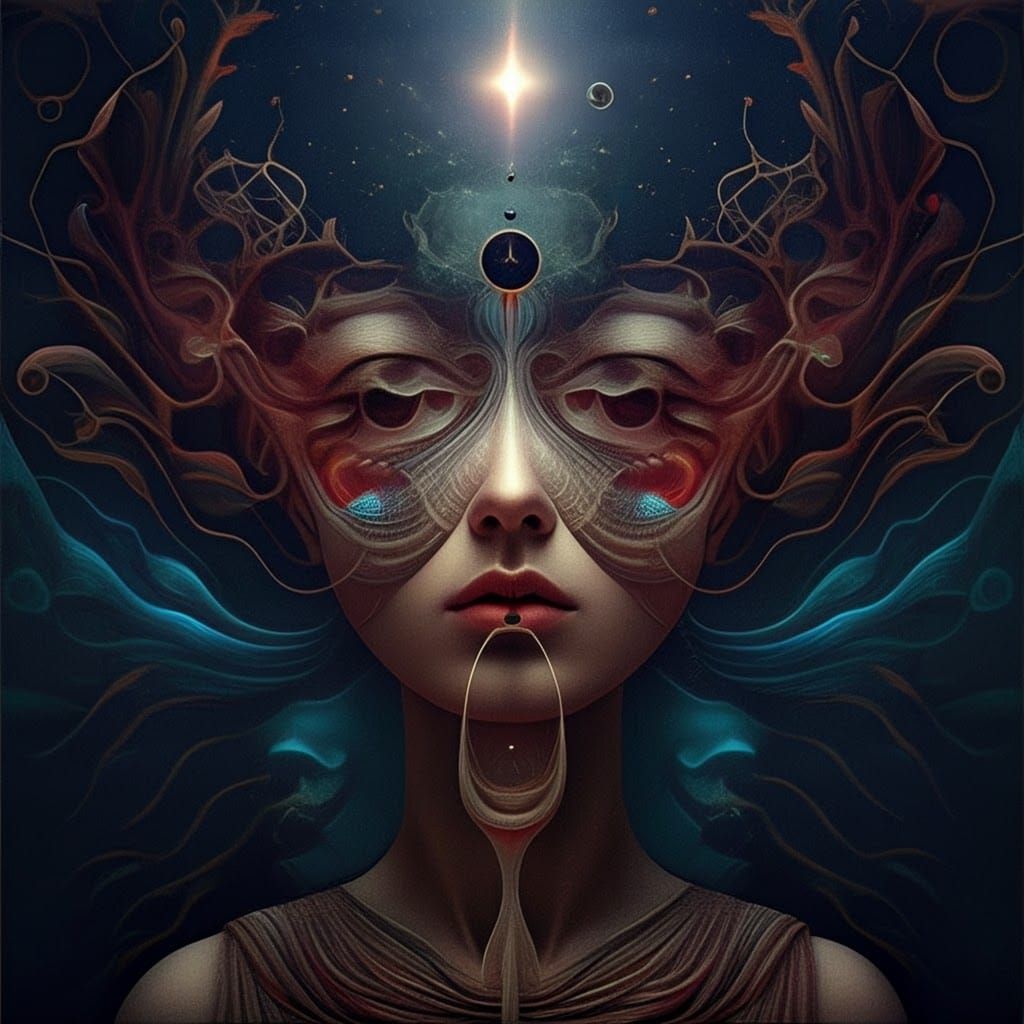 Abstract Illusionary Maximalist Composition