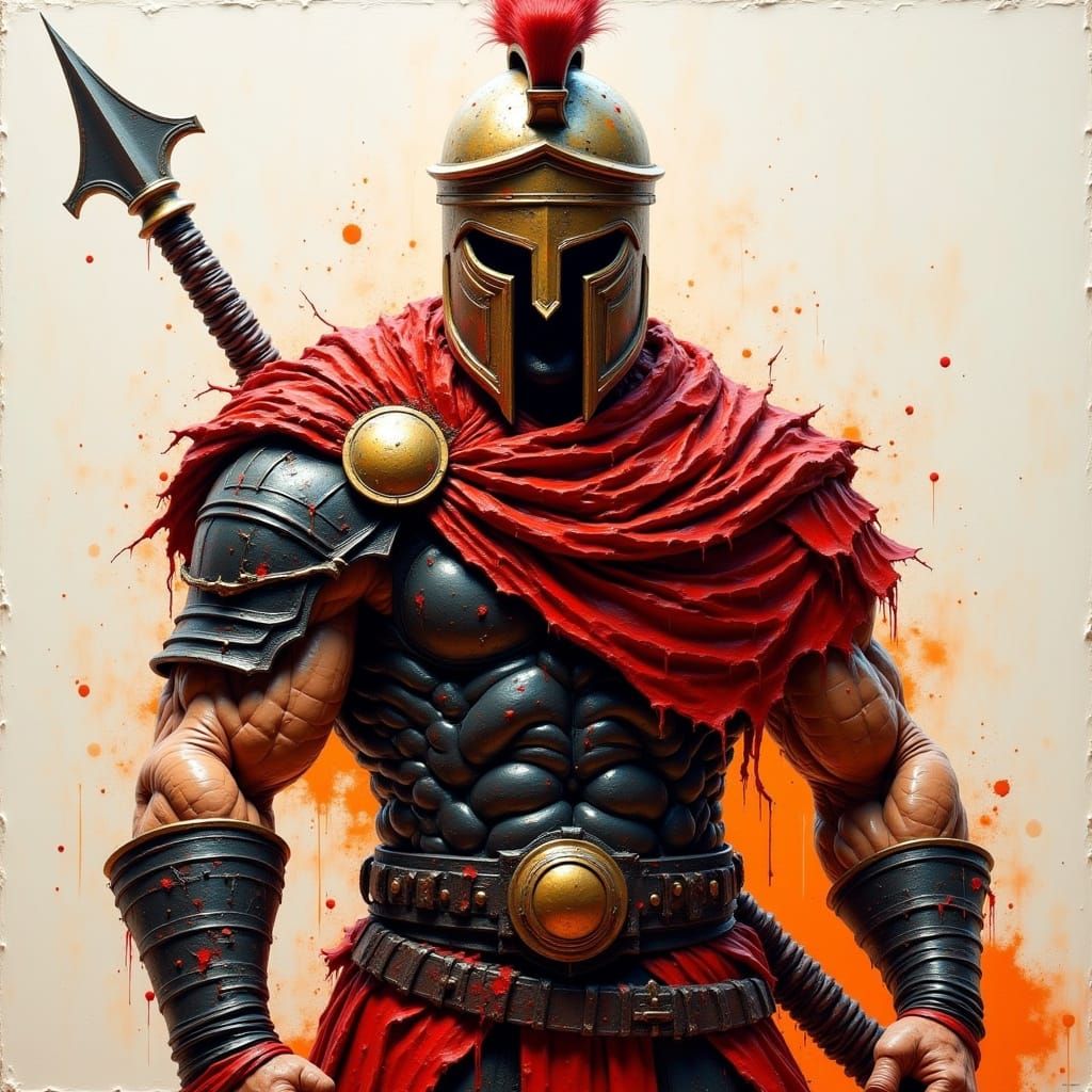 Ancient Warrior in Chibi Art Style