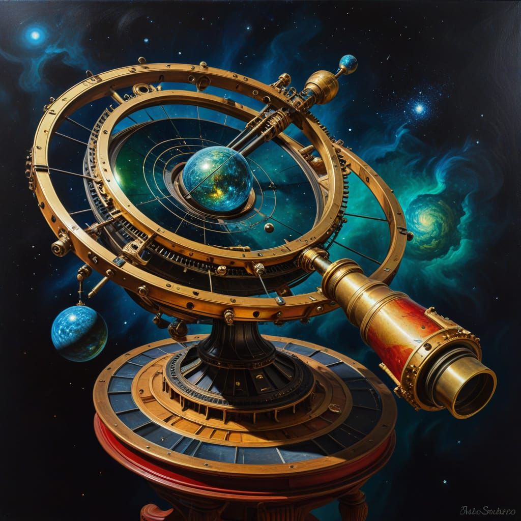 Museo Galileo: Astronomy Collection in Hyperrealistic Style