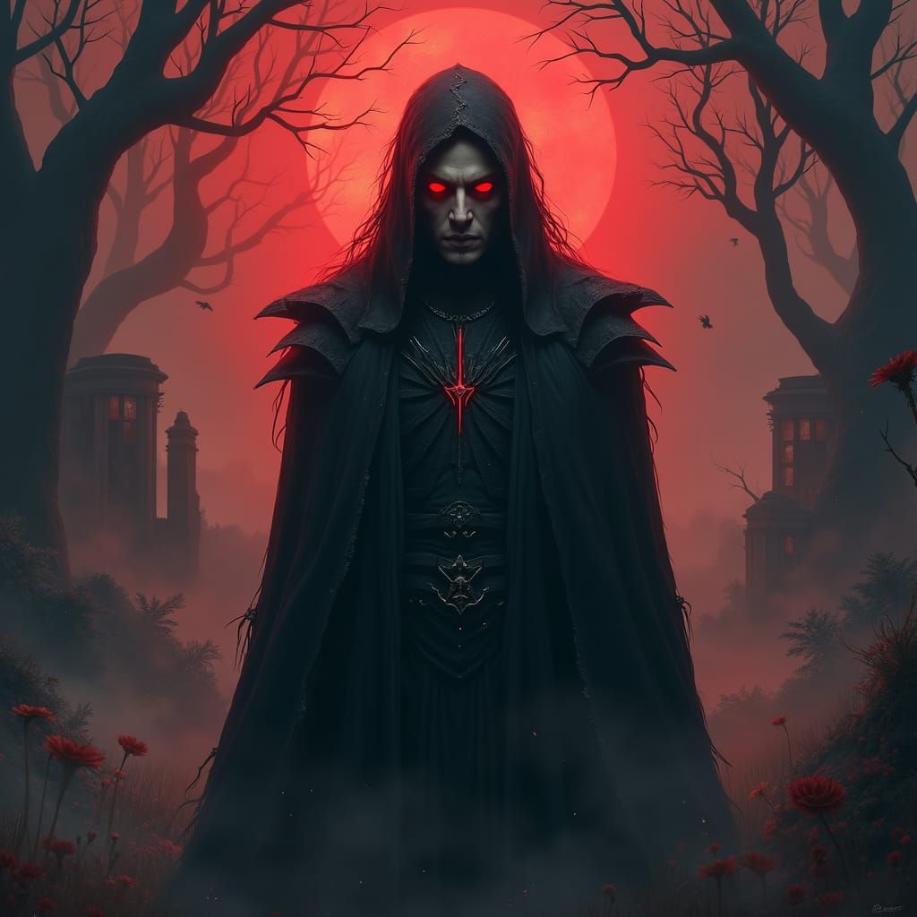 Ethereal Vampire in Gothic Dreamscape