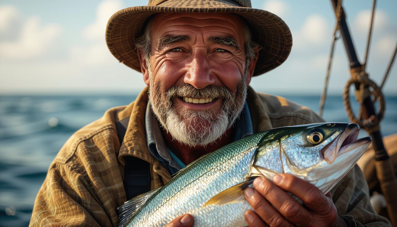 Proud Fisherman Shows Off Biggest Catch in Old Master Style
