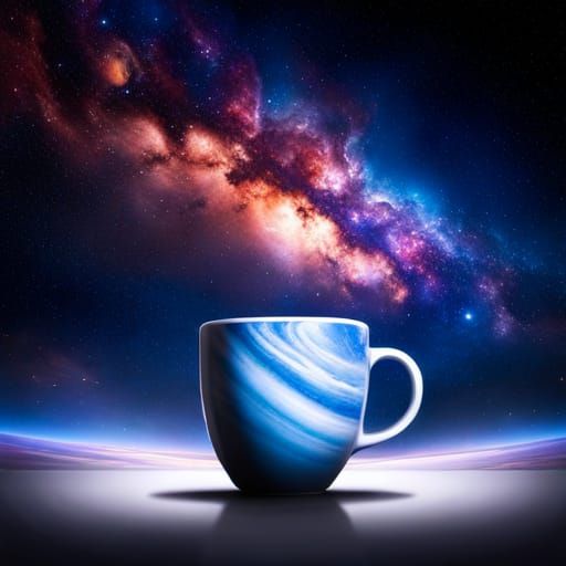 Drive-Through Coffee Shop in Space Photograph