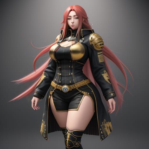 Anime Character with Long Dreads in Double Jacket