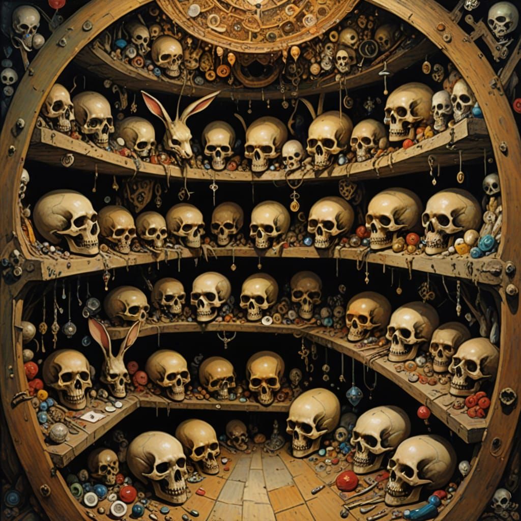 Supervillain's Rabbit Hole Stuffed With Treasure And Skulls