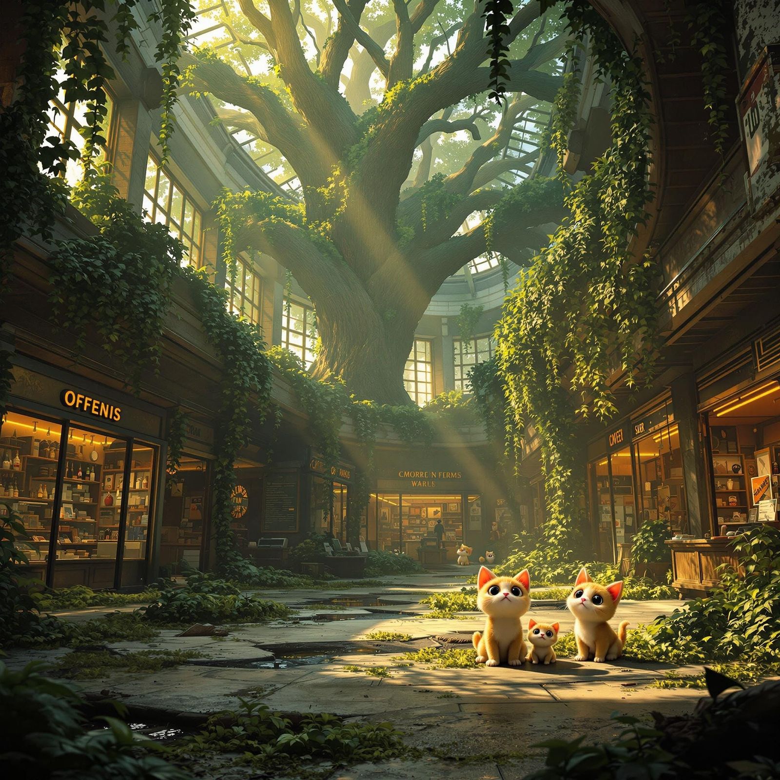 Abandoned Shopping Mall Transformed into a Jungle Oasis