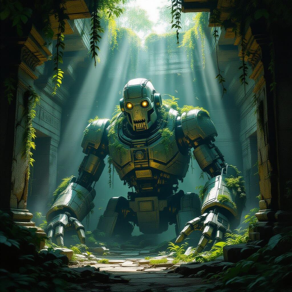 Ancient Jungle Automaton in Forgotten Temple