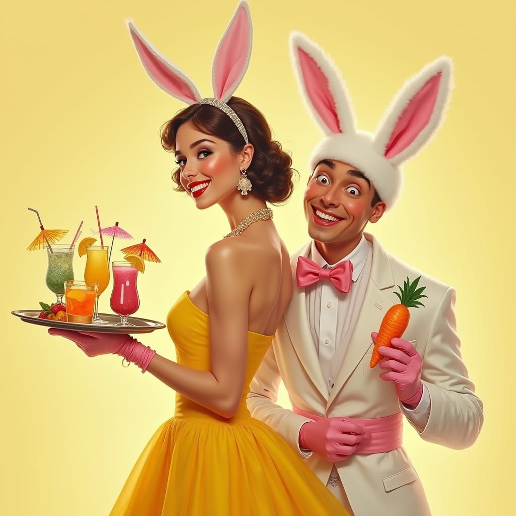 Glamorous Easter Soiree in Vintage Style