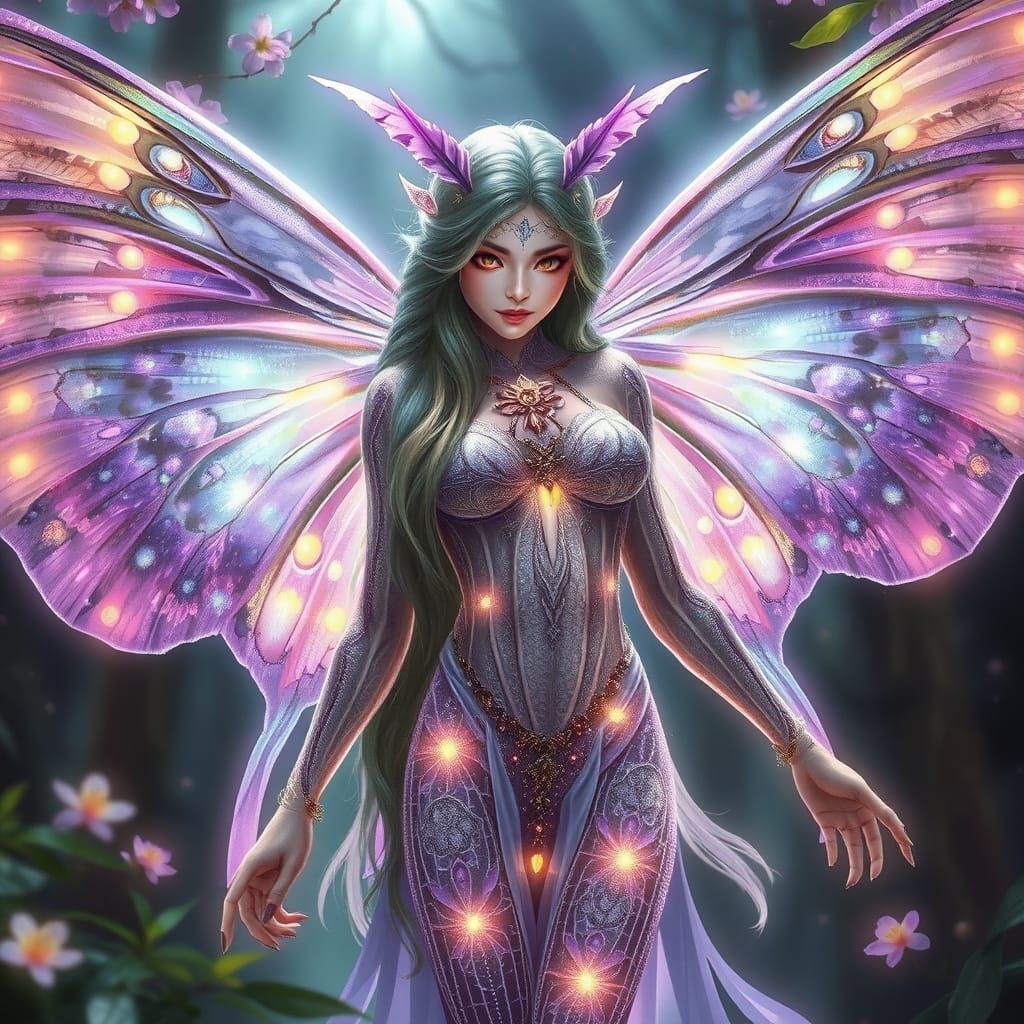 Nature Goddess Druid Hybrid in Ethereal Fantasy Art