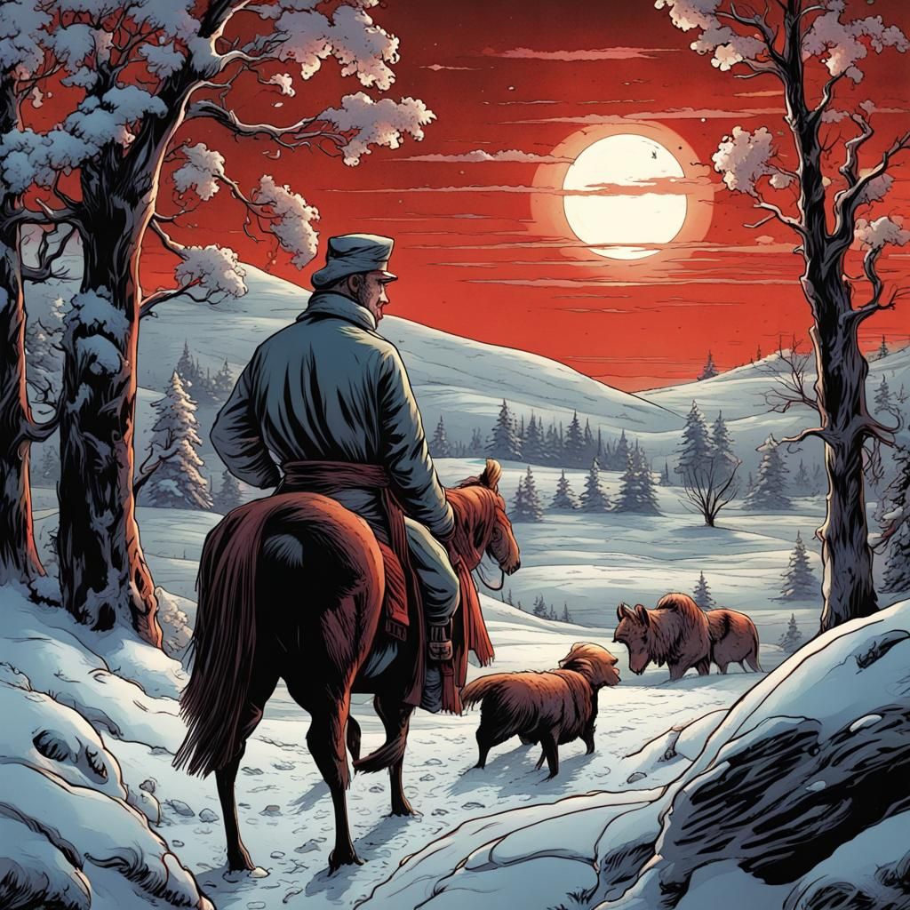Soviet Folk Tale in Comic Book Style