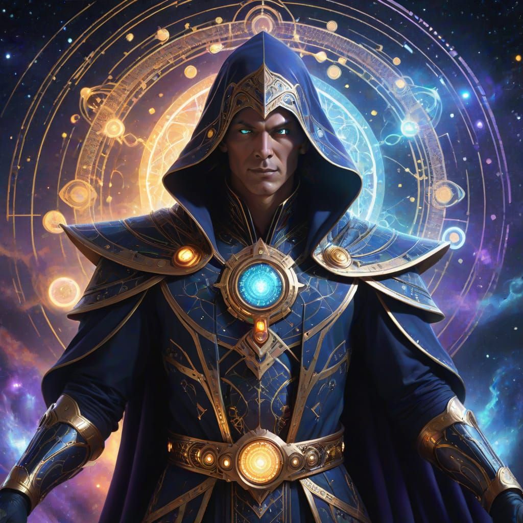 Techno Sorcerer in Celestial Realms
