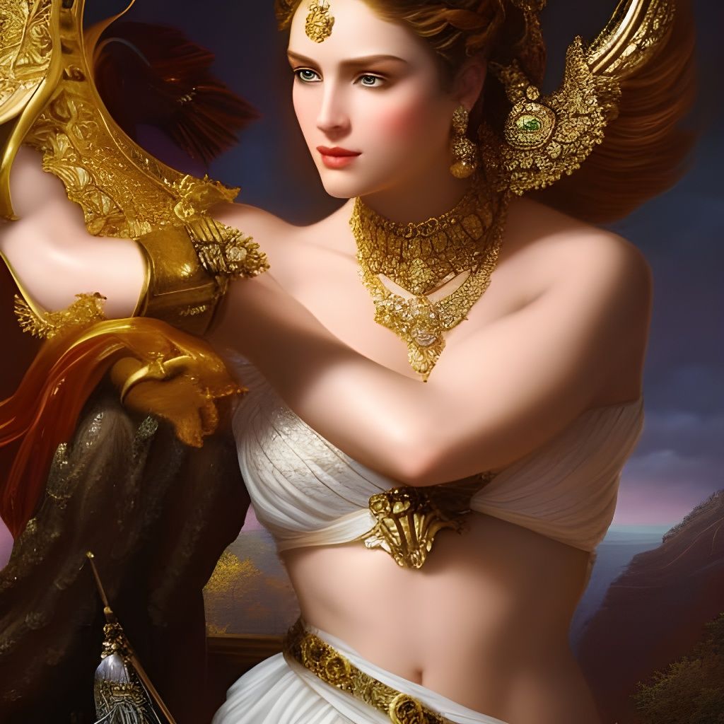 Aphrodite and Ares Take a Selfie, Hyperdetailed Art
