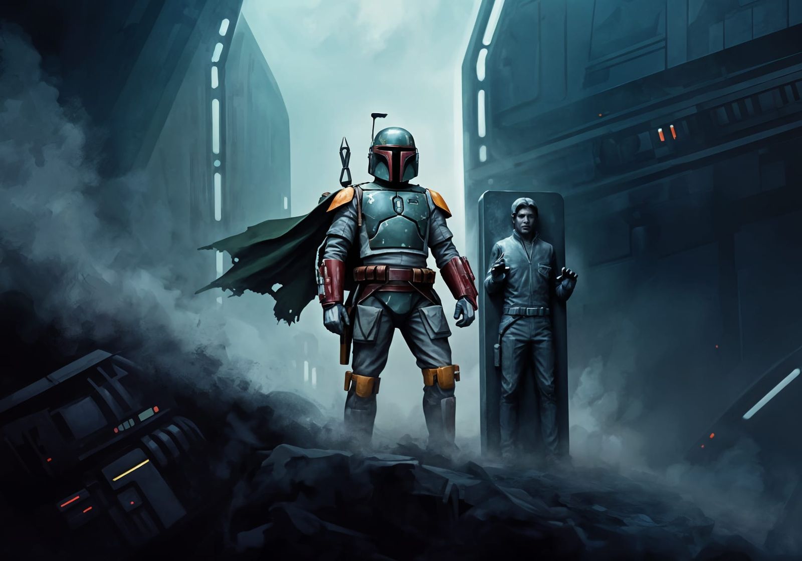 Boba Fett on Bespin: An Oil Painting Portrait