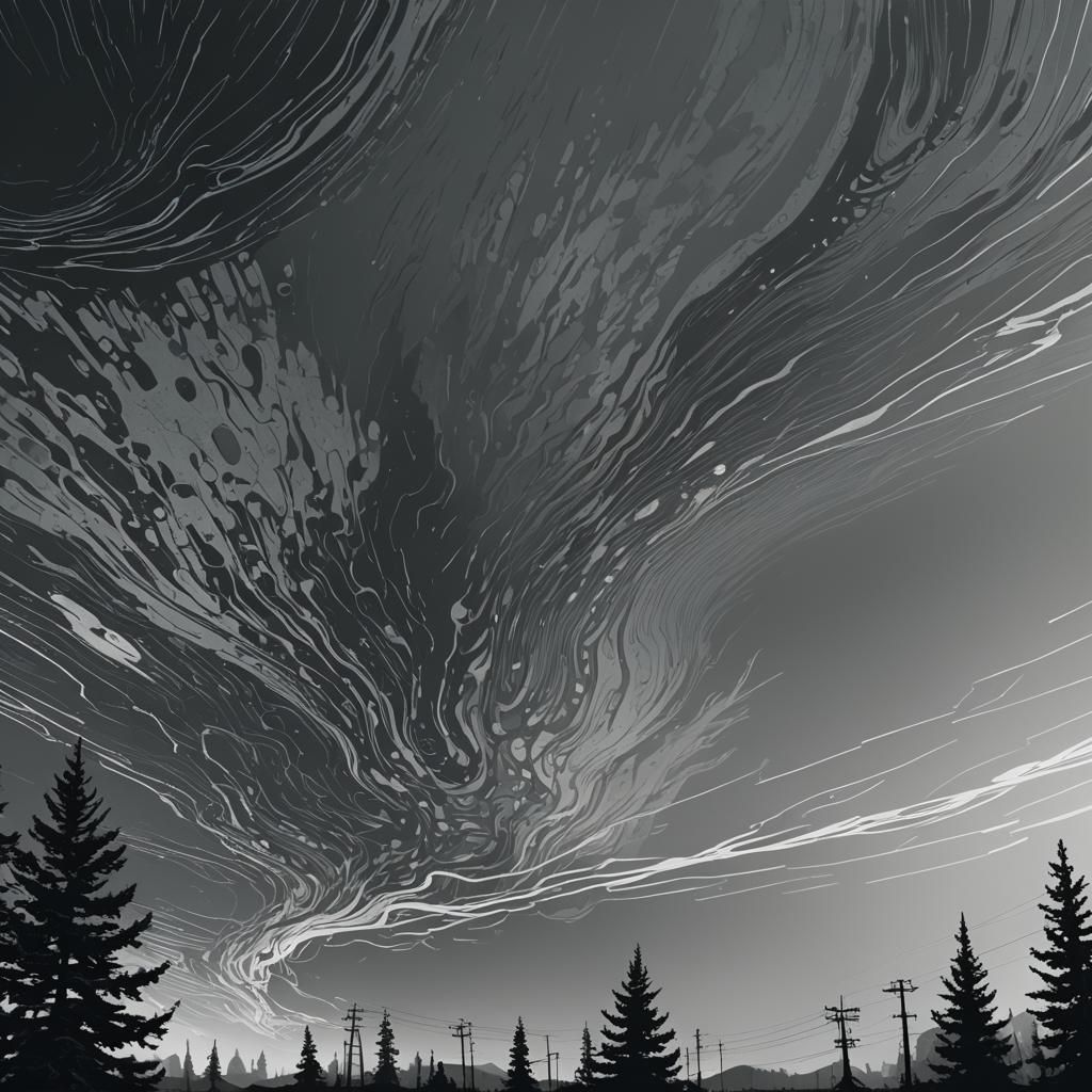 Abstract Ultrasound Screen in Film Grain Style