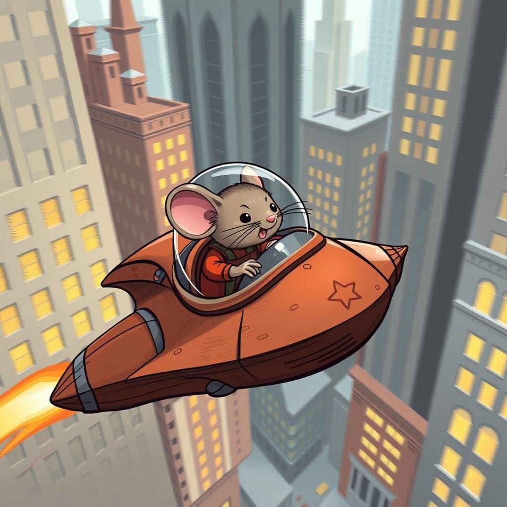 Mouse Pilot Soars Through City Streets