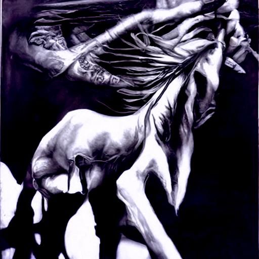 Hyperdetailed Charcoal Drawing