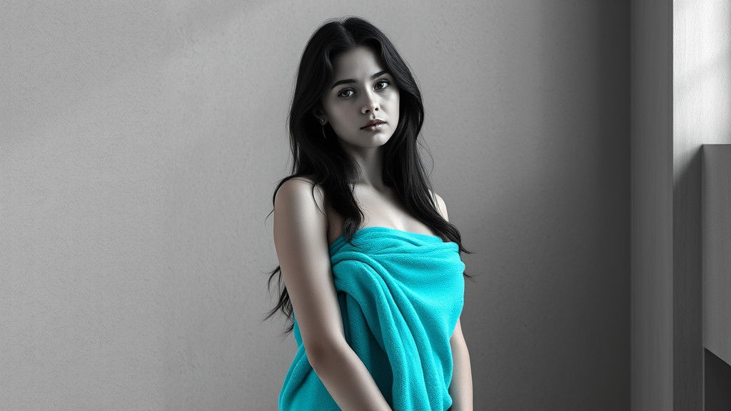 Vargas Girl Pin-Up in Monochrome Setting