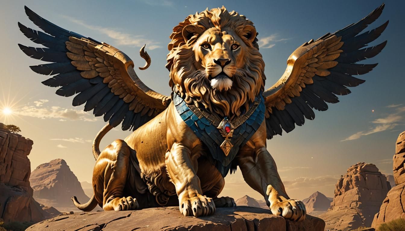 Majestic Criocephalic Sphinx in Golden Hour