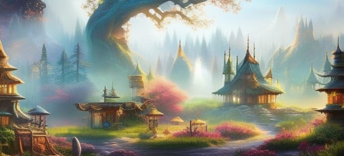 Enchanted Forest Spirits in Fantasy Digital Art