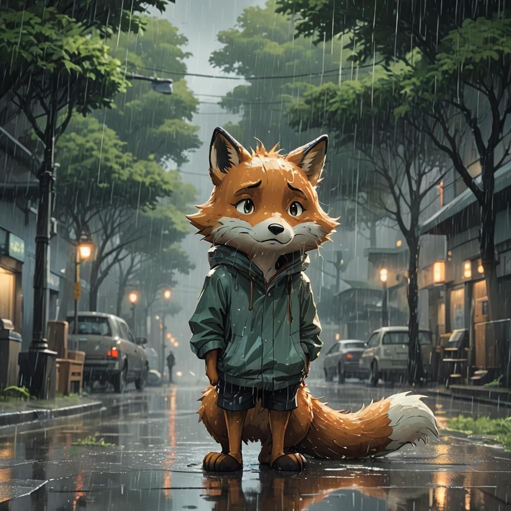 Sad Fox Boy Crying: Studio Ghibli Anime