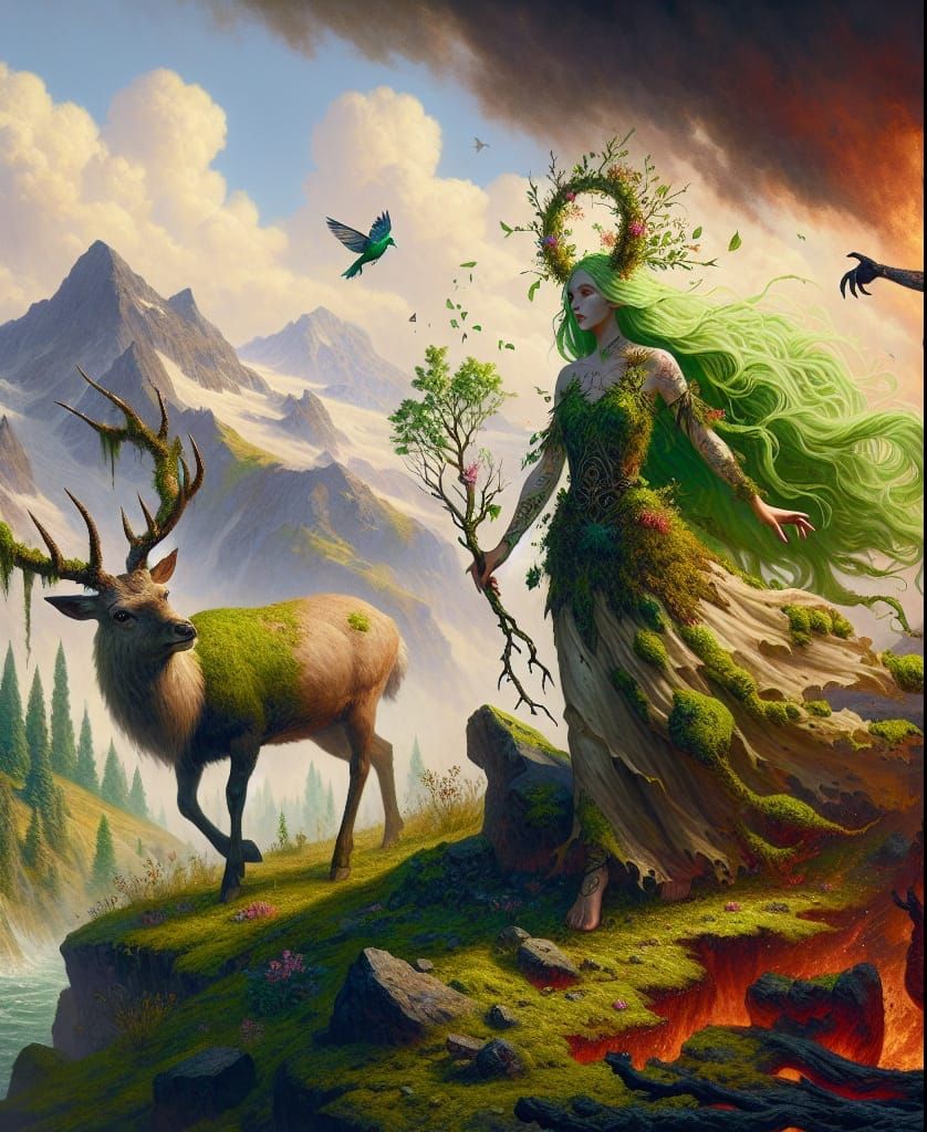 Dryad and Satyr: Fantasy Concept Art