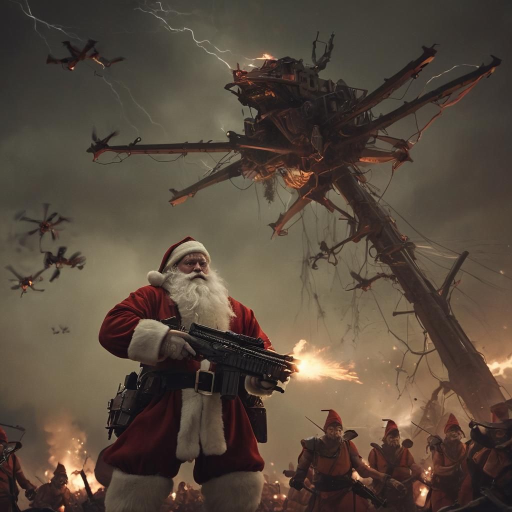 Malevolent Santa Looms Over Rebellious Elves in Cinematic Da...