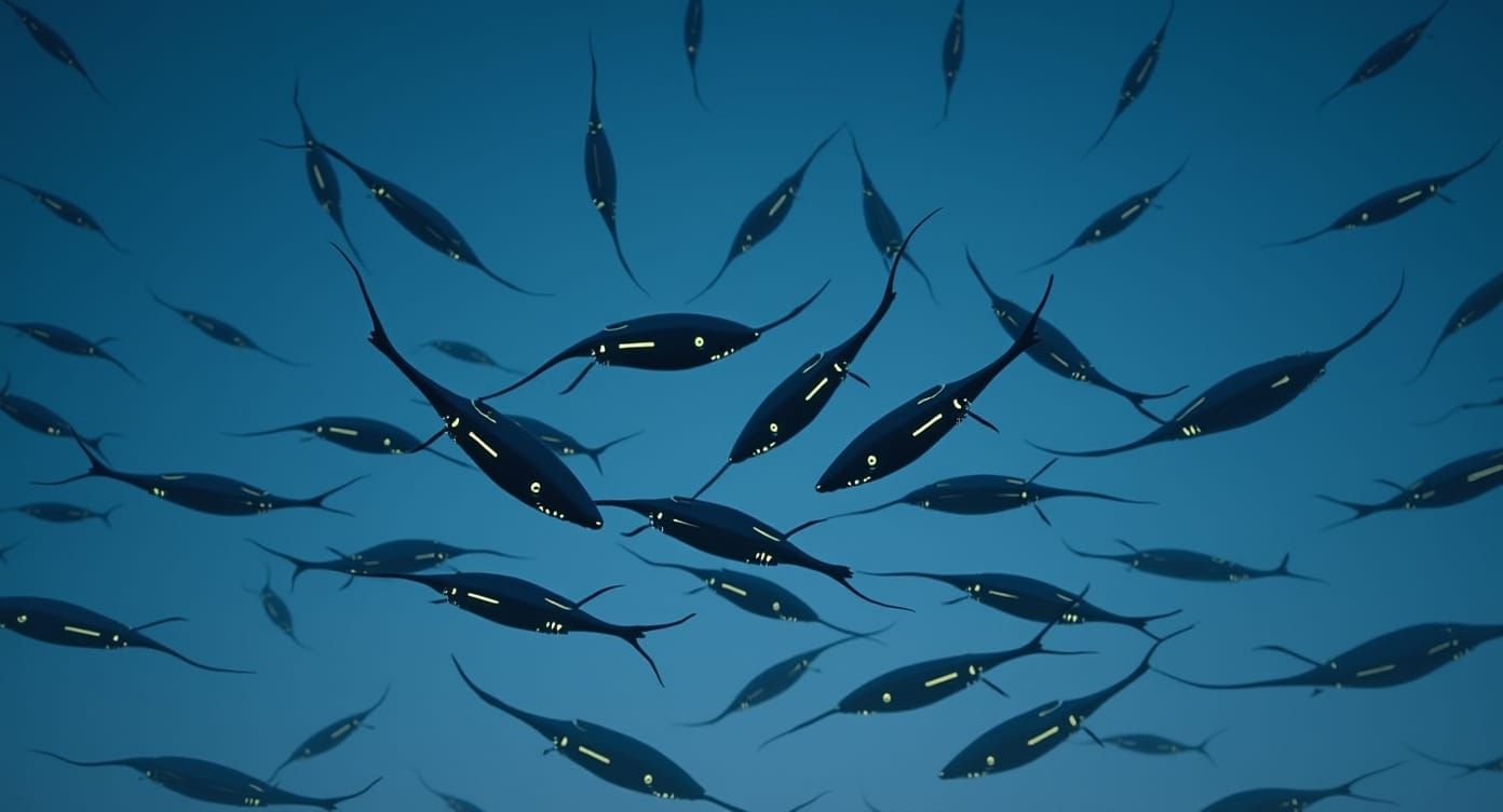 Electric Eels Migrate Across Alien Sky