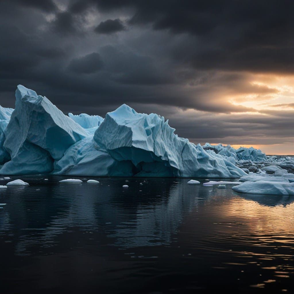 The Bloop Iceberg Horror: Cinematic Ocean Scene