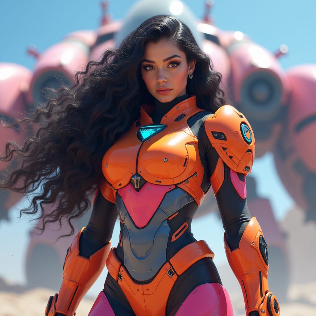 DVA Overwatch Inspired Girl in Mech Suit