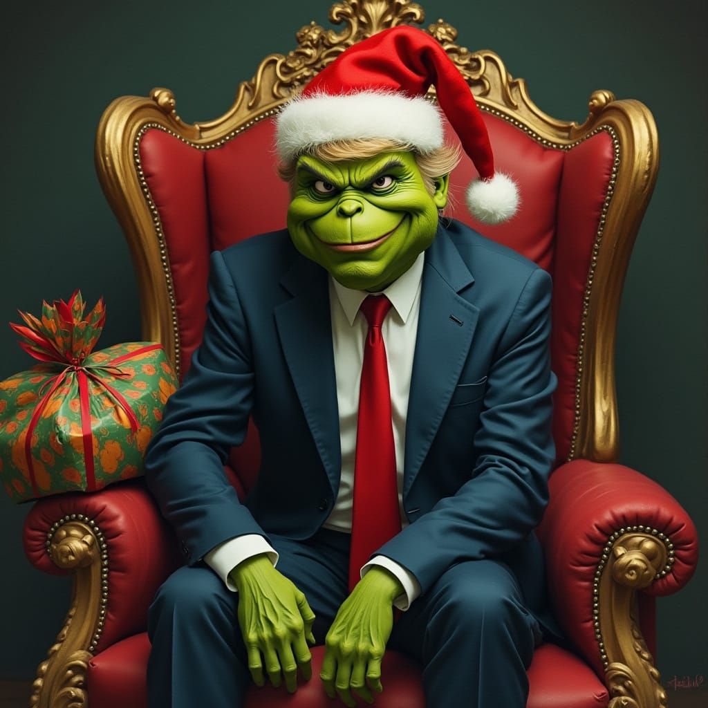 The Grinch Steals Christmas: A Tim Burtonesque Trump