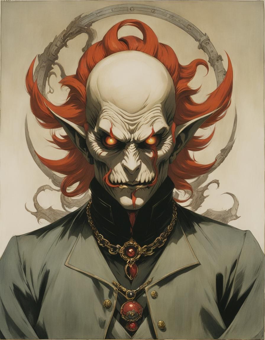 Diabolical Malevolent Character in Ultimate Anime Style