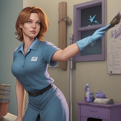 Flycatcher the Janitor in Fables Comic Style