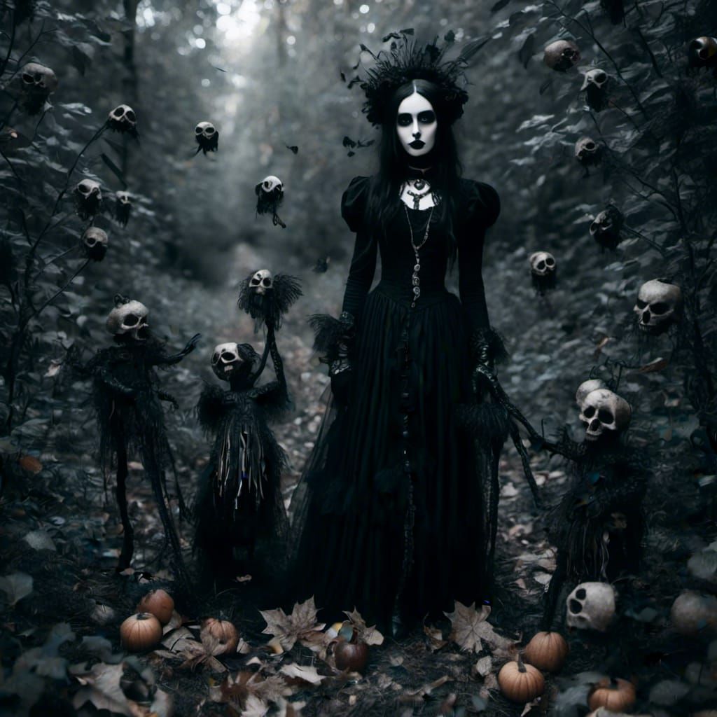 Gothic Glam: Wednesday Addams Portrait