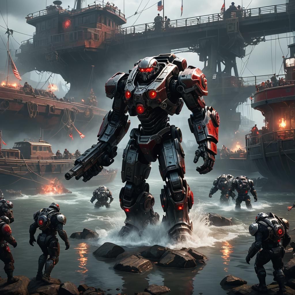 Gears of War Mechs Invade Boston Tea Party