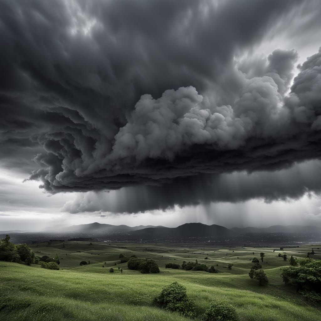 Dramatic Stormy Sky with Dark Clouds