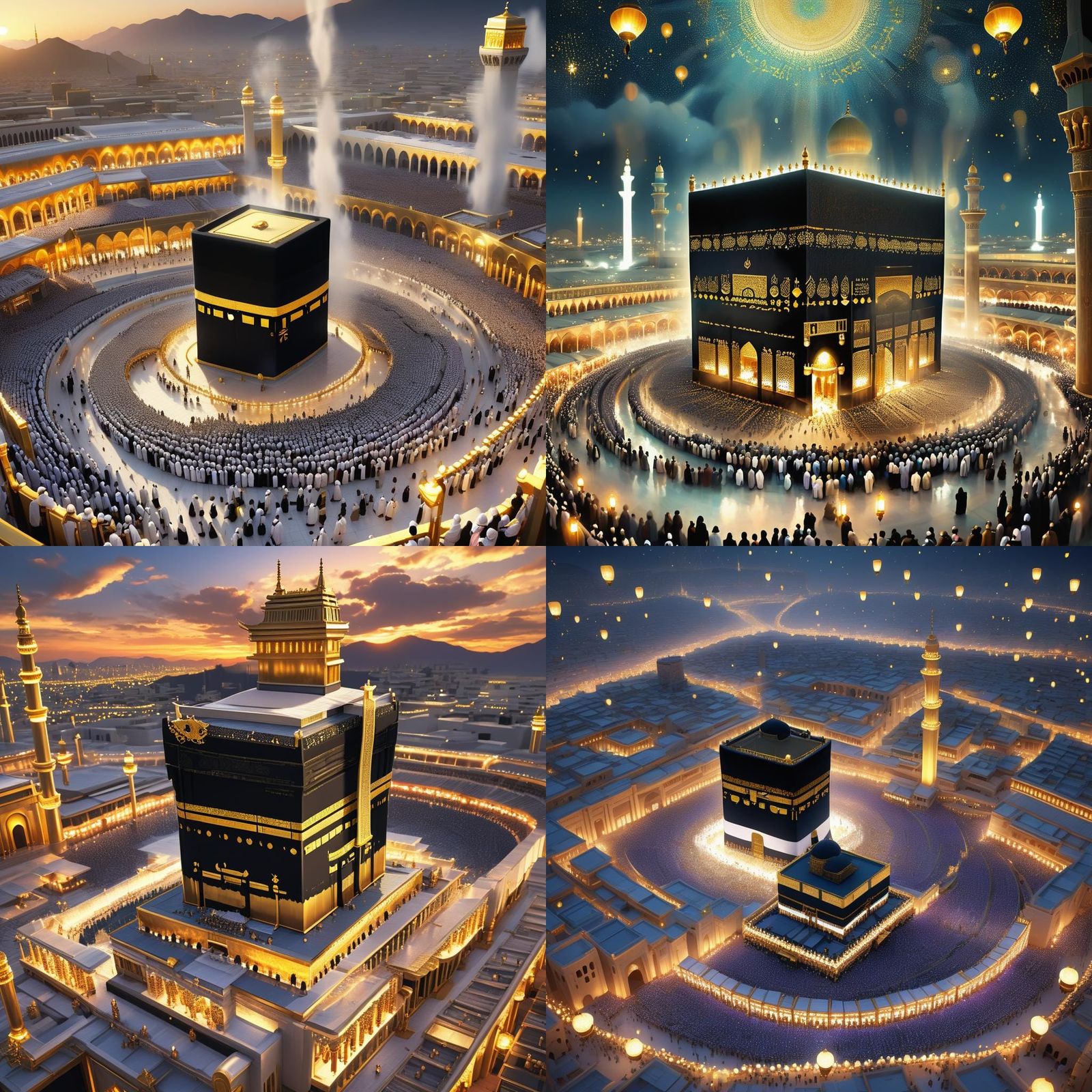 Kaaba in 3D Anime Art Style