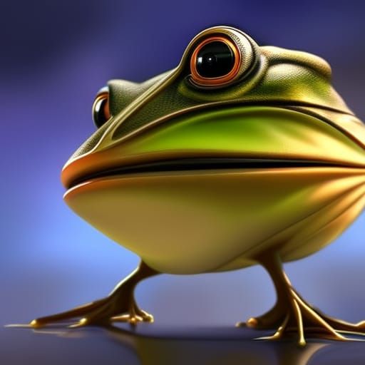 Army Frog Hyperrealistic Digital Art Illustration