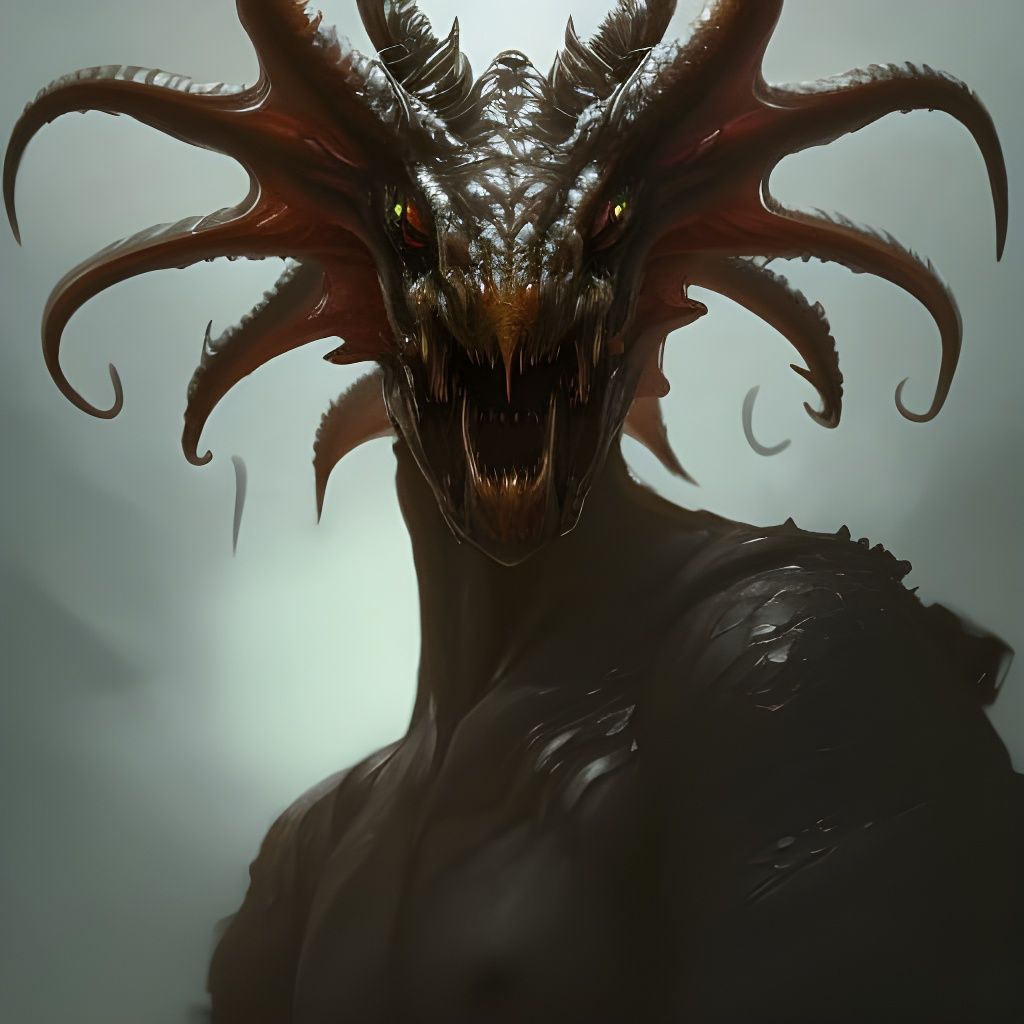 Eldritch Dragon Portrait in Trending Art Style